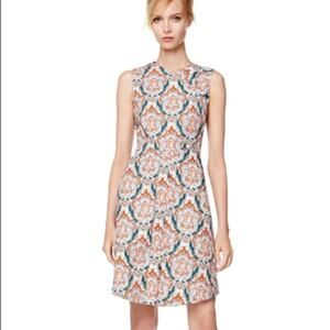Carven sleeveless printed poplin dress